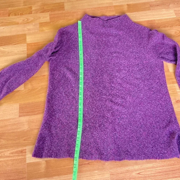 𝅺Old Navy Marled Nubby Purple Pullover Wool‎ Blend Sweater, Size Large - Picture 7 of 7